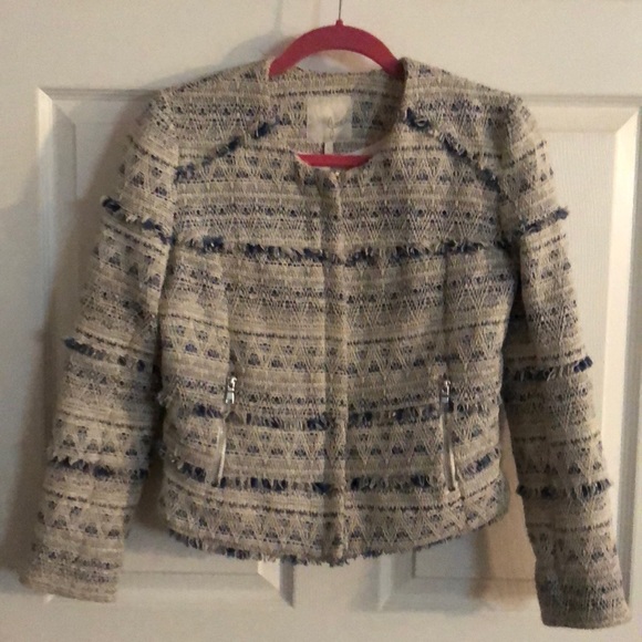 Joie Fringe Tweed Jacket - Picture 1 of 8